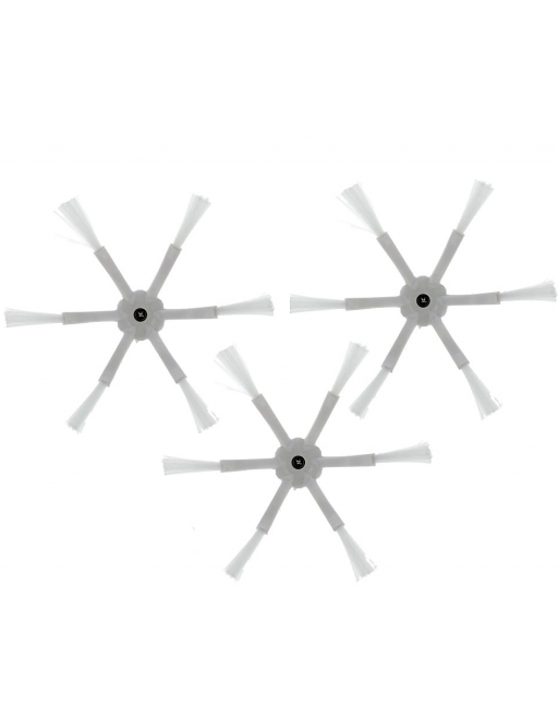 3er Set Hexagonale Seitenbürste für Roborock S5/S6 Weiss