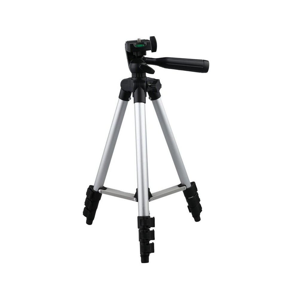 Portable and foldable tripod with 360° rotation for camera and mobile phone
