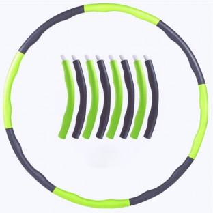 Divisible Hula Hoop with Foam Cover in Green/Grey