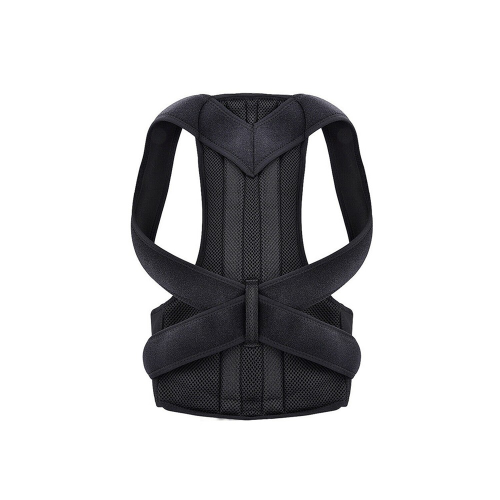 Adjustable Posture Corrector for Back and Shoulders Black M Size 38*78cm