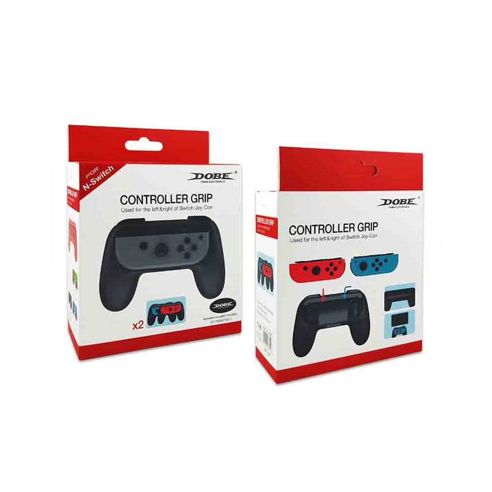 Set di 2 supporti per controller con maniglia Joy-con per Nintendo Switch Oled blu/rosso