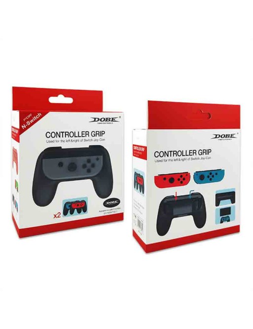 Set di 2 supporti per controller con maniglia Joy-con per Nintendo Switch Oled blu/rosso