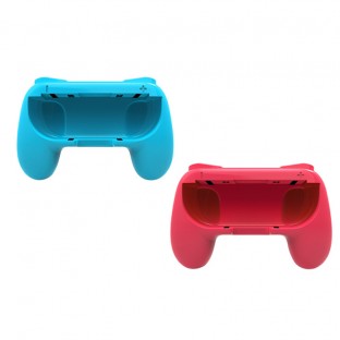 Lot de 2 Joy-con Handle support de contrôleur pour Nintendo Switch Oled Bleu/Rouge