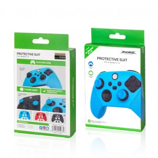 Copertura protettiva in silicone con due cappucci per joystick per Xbox Series X Controller nero