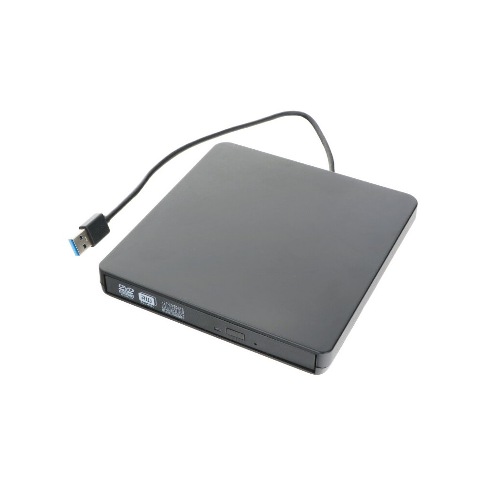 Drive/Burner DVD-RW esterno USB 3.0 in alluminio per laptop/desktop nero
