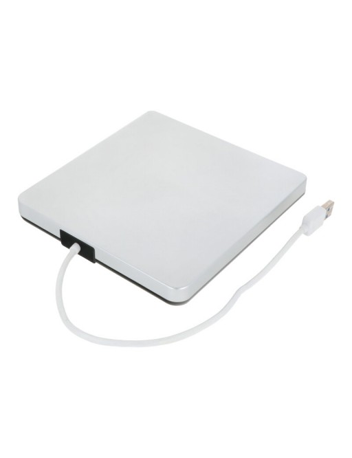 Externer USB 3.0 DVD-RW Laufwerk/Brenner aus Aluminium für Laptop/Desktops Silber