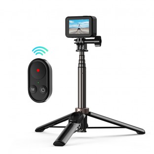 TELESIN TE-RCSS-001 Canne à selfie avec télécommande sans fil Bluetooth pour GoPro 10/9/8/Max et smartphones iOS/Android