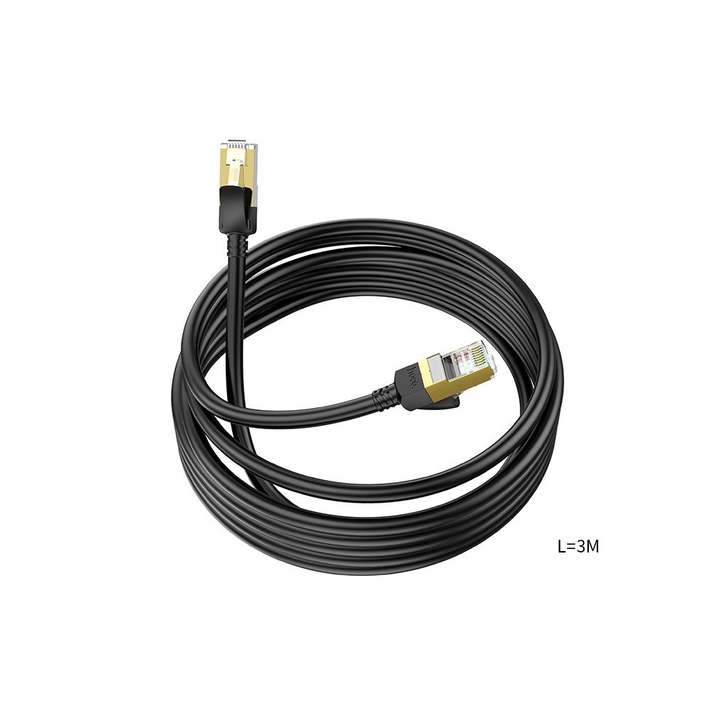 HOCO US02 3M Reinkupfer CAT 6 Gigabit Ethernet Kabel Schwarz