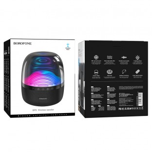 BOROFONE BP8 bunt leuchtender Bluetooth Lautsprecher Glas Schwarz