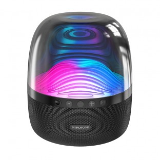 BOROFONE BP8 colorato che illumina l'altoparlante Bluetooth in vetro nero
