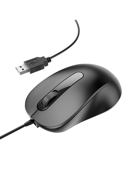 BOROFONE Universal Wired Business Mouse Black