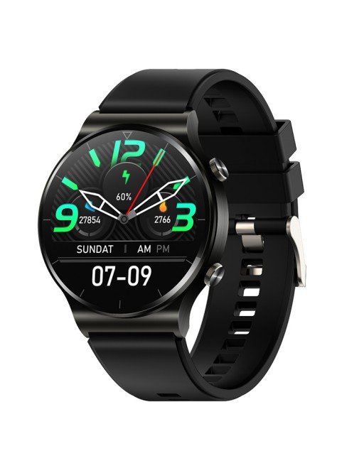 Smartwatch impermeabile con monitoraggio della frequenza cardiaca e funzione di chiamata Bluetooth Nero