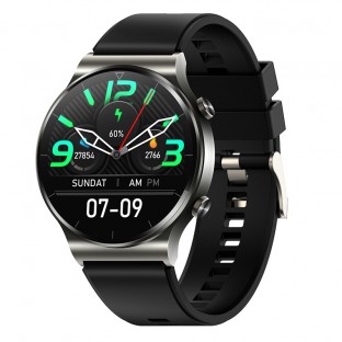 Smartwatch impermeabile con monitoraggio della frequenza cardiaca e funzione di chiamata Bluetooth Argento