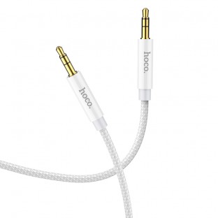 HOCO 2M Dual 3.5mm AUX Audio Cable Silver
