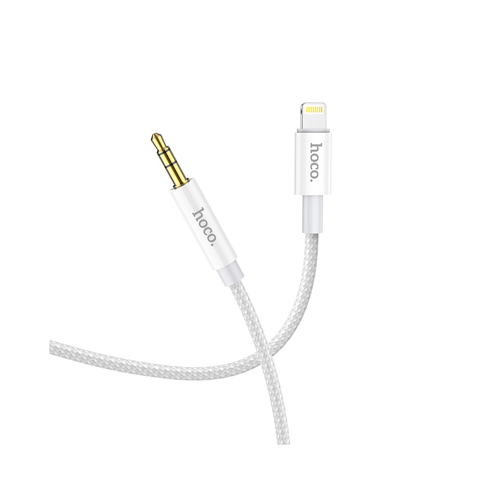 HOCO 1M Digital 3.5mm AUX to Lightning Conversion Cable Silver