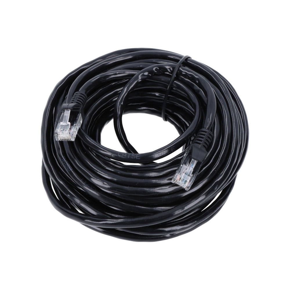 câble LAN 10 Gigabit Ethernet 10m CAT-6 noir