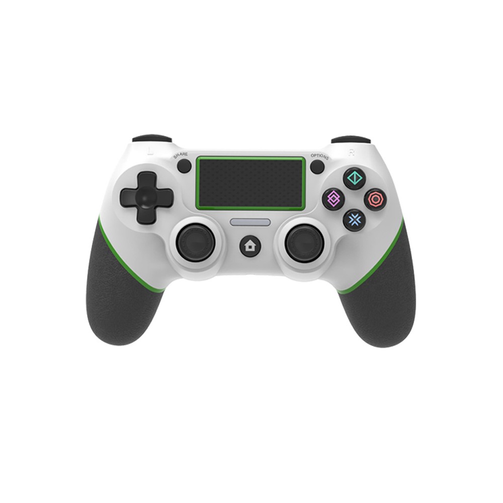 Controller di gioco senza fili per Playstation 4 bianco/verde
