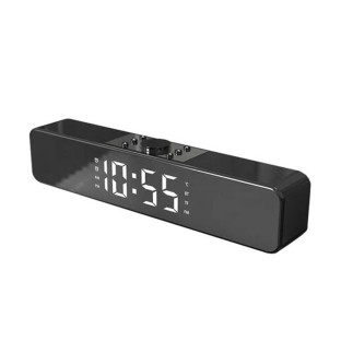 Wireless Bluetooth Smart Alarm Clock with Speakers Black