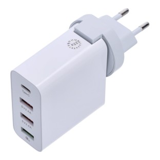 USB & USB-C Quick Charger Adapter with 4 Ports White