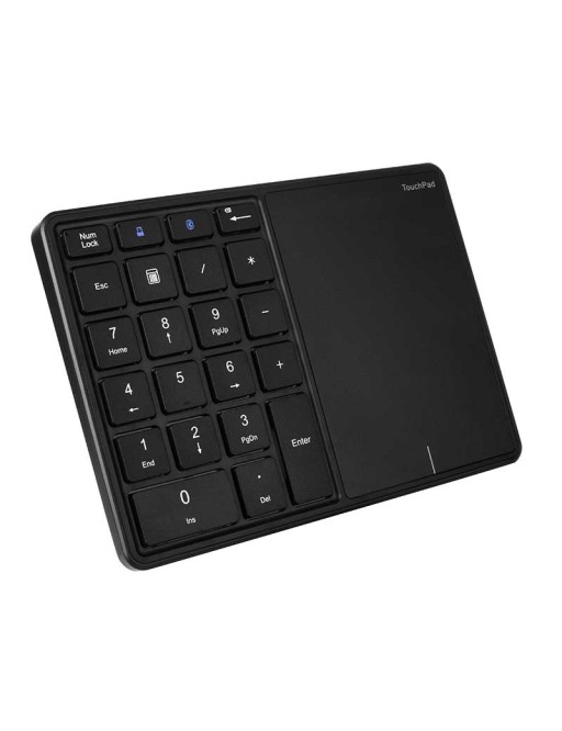 Tastiera universale Bluetooth numerica con touchpad nero