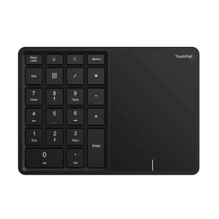 Tastiera universale Bluetooth numerica con touchpad nero