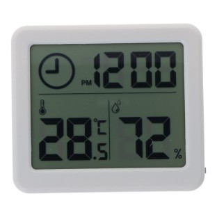 Digitales Hygrometer und Thermometer in Weiss