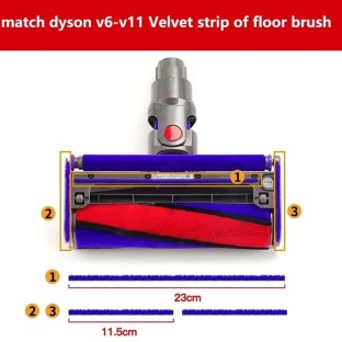 3in1 Brosse de sol en velours Bande de tuyau pour Dyson V7 / V8 / V10 / V11