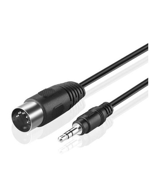 3.5 mm stereo jack plug to Din 5 pin MIDI plug audio adapter cable