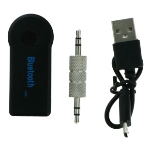 Adaptateur AUX avec Bluetooth pour voiture 3,5mm noir