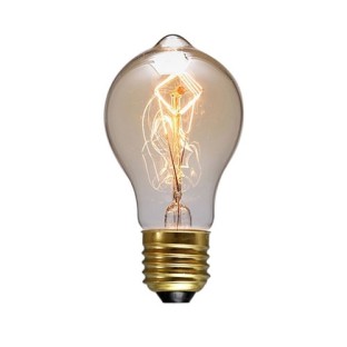 E27 40W Retro Edison Light Bulb Filament Vintage Ampoule Incandescent Bulb, AC 220V(A19 Spirai)