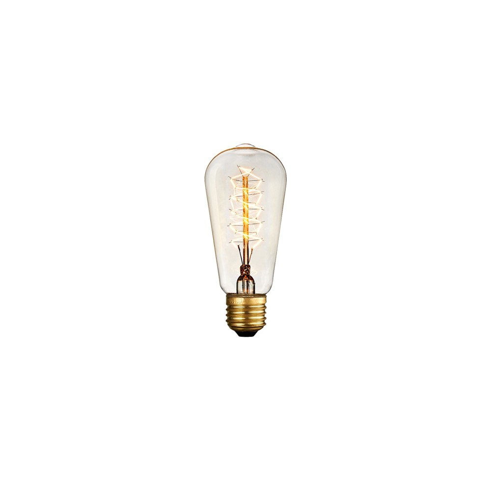 E27 40W Retro Edison Light Bulb Filament Vintage Ampoule Incandescent Bulb, AC 220V(ST64 Spirai)
