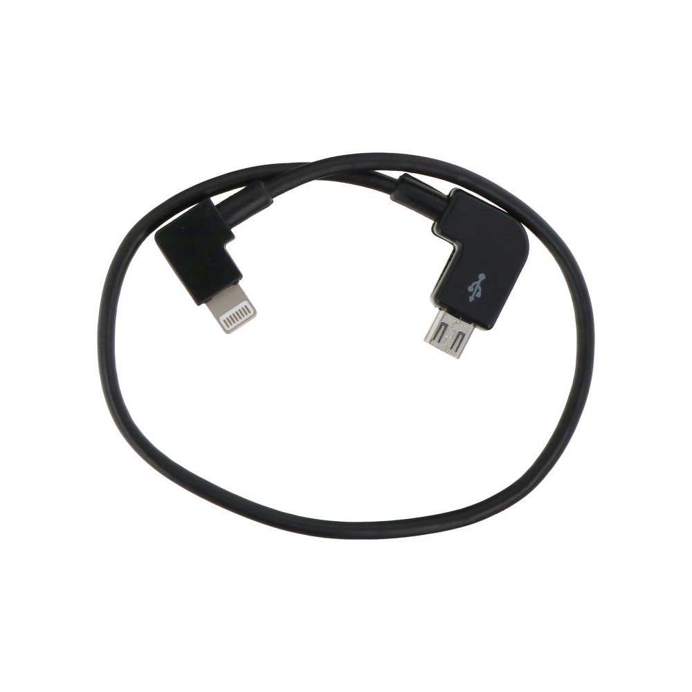 Micro USB to Lightning Data Cable for DJI Mavic Black