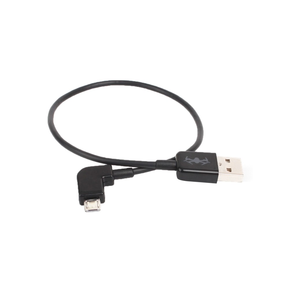 30cm USB to Micro USB Right Angle Data Connector Cable for DJI SPARK / MAVIC PRO / Phantom 3 & 4 / Inspire 1 & 2
