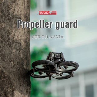 For DJI Avata STARTRC Drone Propeller TPU Protective Guard Anti-collision Ring Cover (Black)