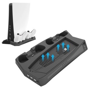 KJH P5-010 Vertical Charging Stand With Cooling Fan For PS5 De / UHD