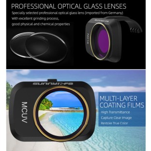 Sunnylife MM-FI9258 For DJI Mavic Mini / Mini 2 6 In 1 Drone MCUV+CPL+ND4+ND8+ND16+ND32 Lens Filter