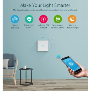 NEO NAS-SC01W Wireless WiFi EU Smart Light Control Switch 1Gang