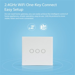 NEO NAS-SC03W Wireless WiFi EU Smart Light Control Switch 3Gang