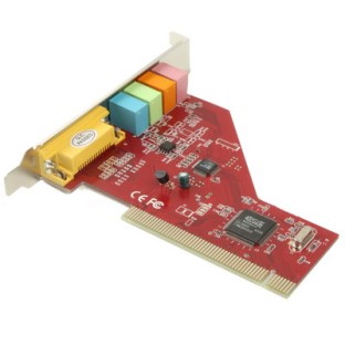 Crystal 4 Channel PCI Sound Card(Red)