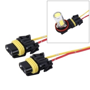 2 PCS H8/H11 Car Auto LED Bulb Socket Holder (No Including Light)