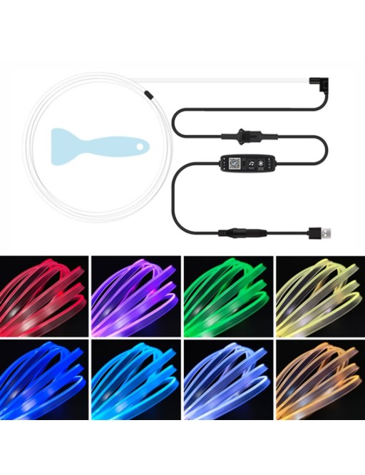 G101U 3m USB Car Colorful RGB Foot LED Atmosphere Light