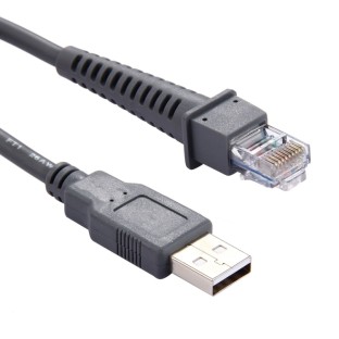 2m USB A Male to RJ45 Scanner Serial Data Cable for Symbol LS2208 / 2208AP / LS4278(Grey)