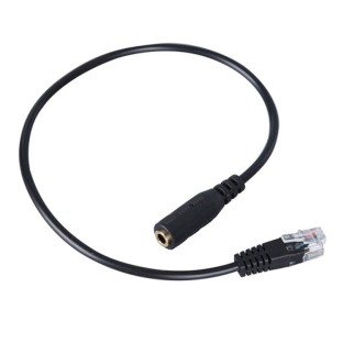 3.5mm Jack to RJ9 PC / Mobile Phones Headset to Office Phone Adapter Convertor Cable, Length: 38cm (Black)