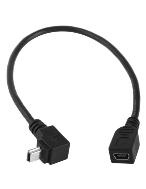 90 Degree Mini USB Male to Mini USB Female Adapter Cable, Length: 25cm