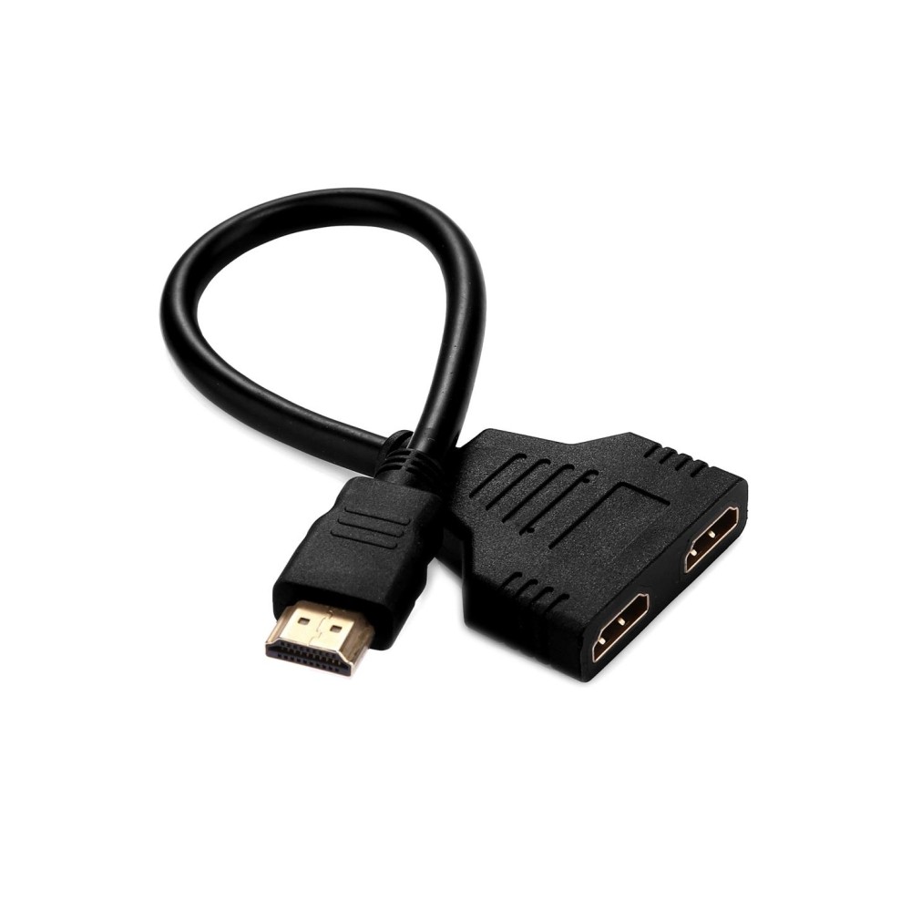 30cm 1080P HDMI Port Male to 2 Female 1 in 2 out Splitter Cable Adapter Converter
