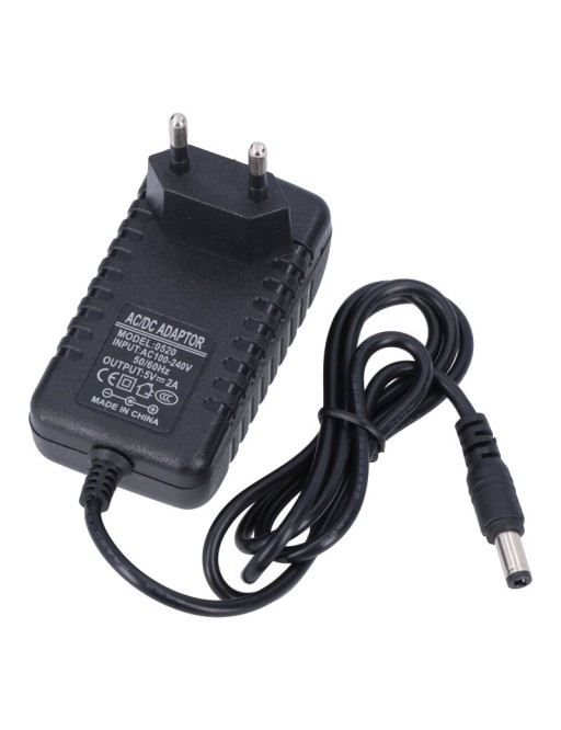 5V 2A 5.5x2.5mm Charger with 1M DC Cable Black