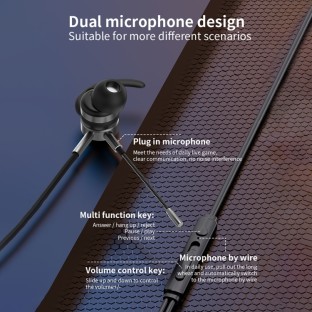 Kabelgebundene AUX Kopfhörer mit Mikrofon
