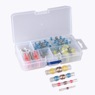 100-piece solder seal, wire connector and heat shrink tubing set