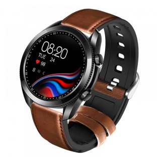 Smart Watch with Phone Function Black/Brown