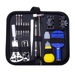 Watch repair and disassembly tool kit with 31 parts